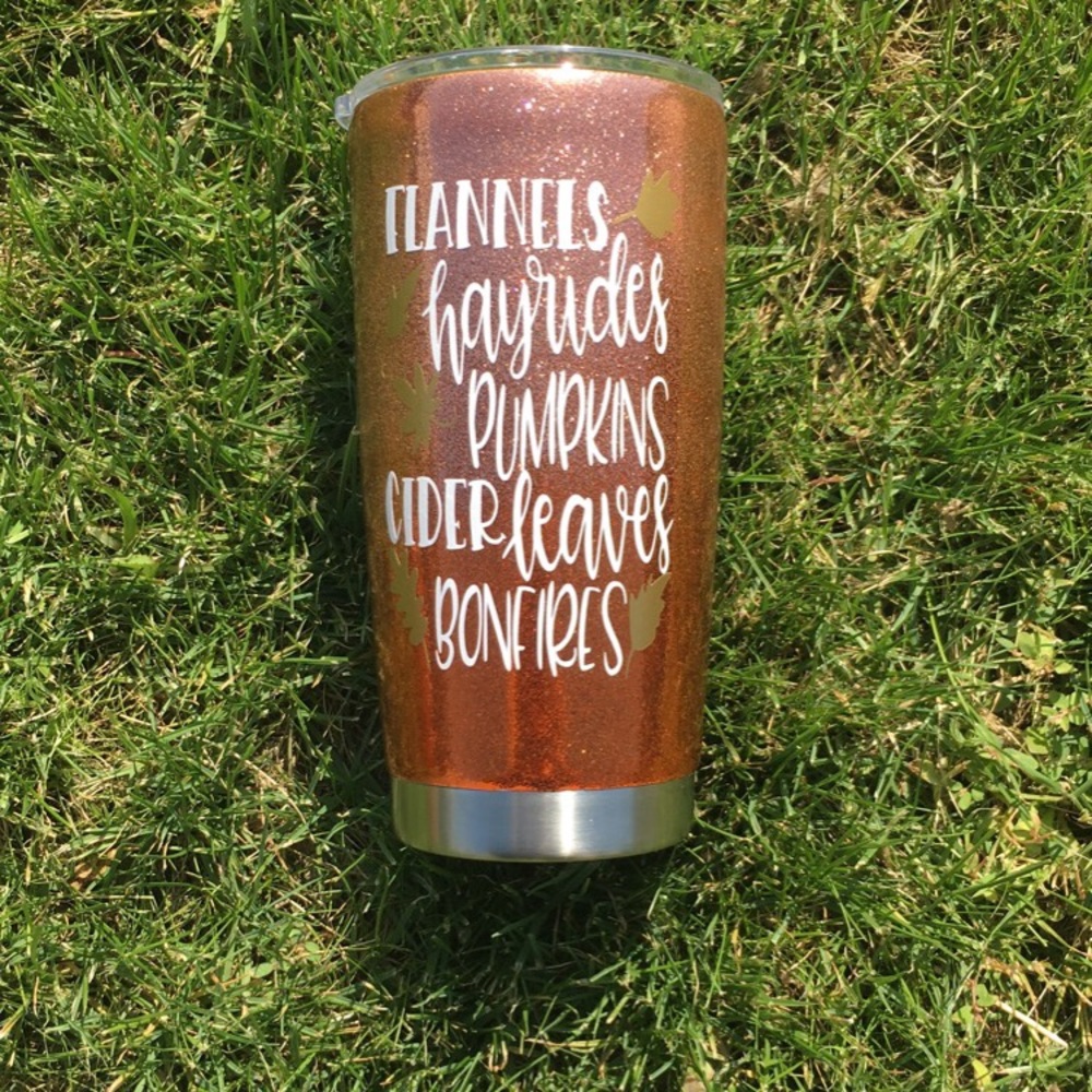 New handmade glitter ombré fall tumbler